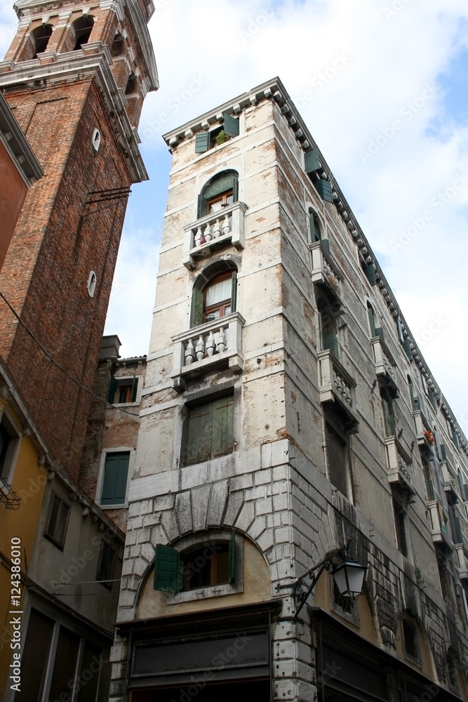 Old buildings in Venice, Italy. Venice is popular touristic destination. 