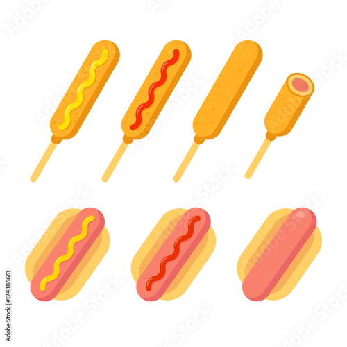 Corn dogs and hot dogs