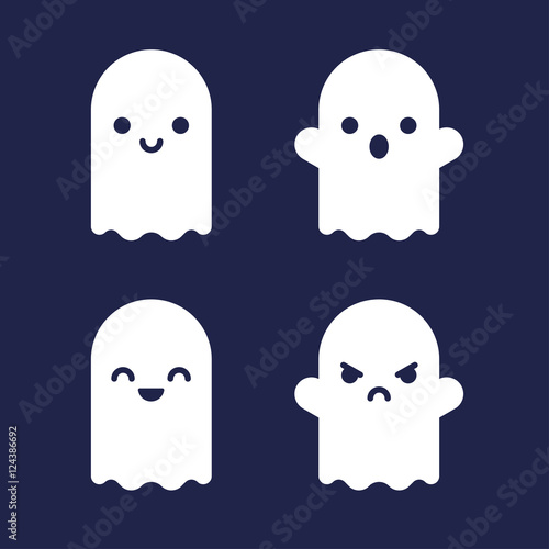 Cartoon ghosts set