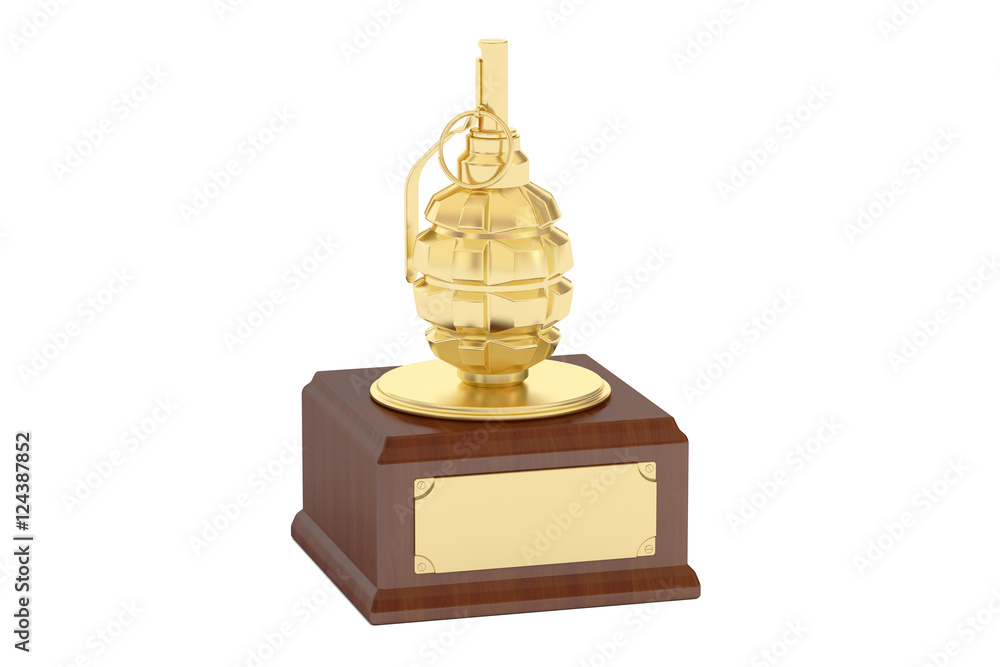 Golden Military Award, 3D rendering Golden Military Award, 3D rendering