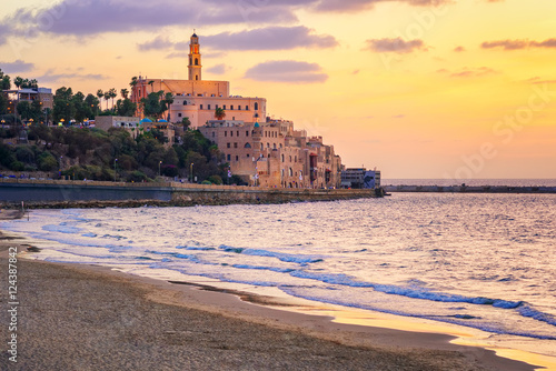 Old town of Yafo, Tel Aviv, Israel, on sunset
