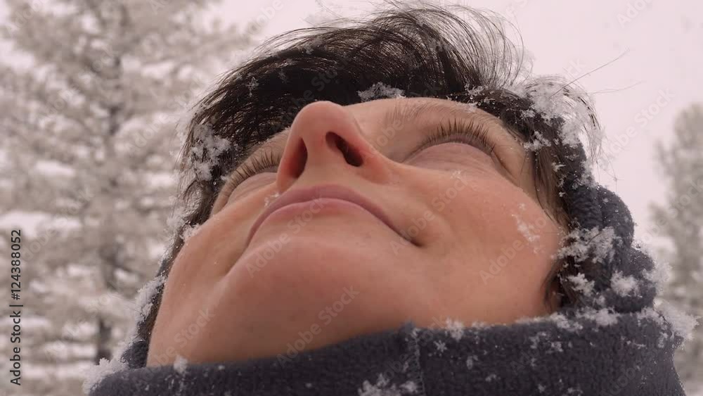 the Woman's Face in the Snow at Christmas the Woman's Face in the Snow at Christmas