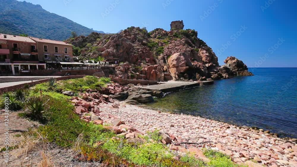 Historic old city center of Porto town, near Piana, Corsica, France, Europe.
Historic old city center of Porto town, near Piana, Corsica, France, Europe.