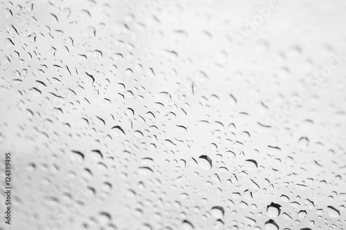 Rain drop on glass background.