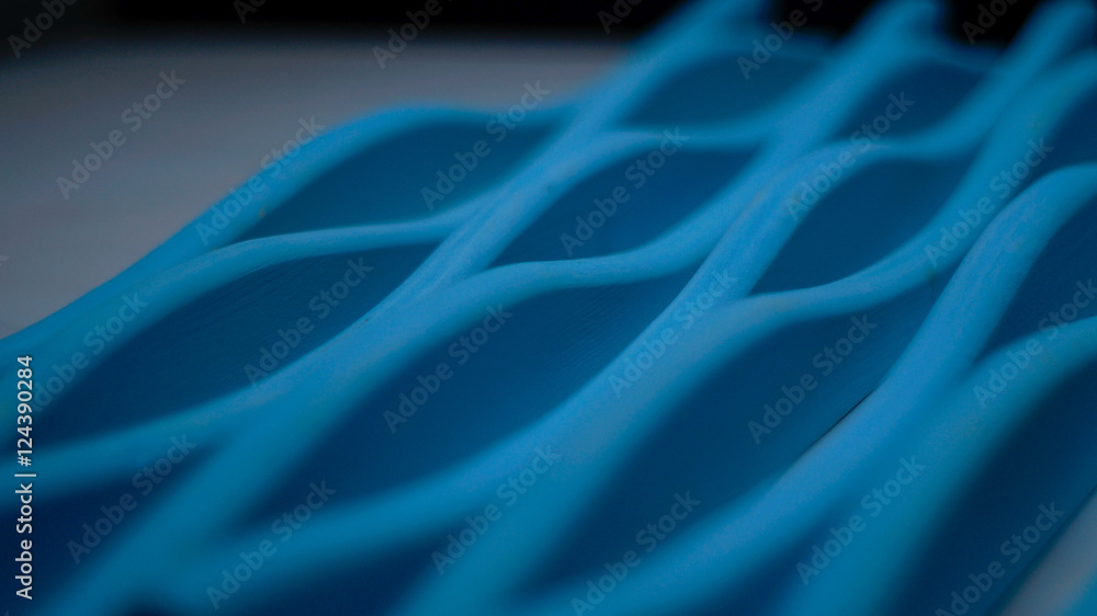 Obraz premium conceptual background in blue tones and blocks of wood for your design