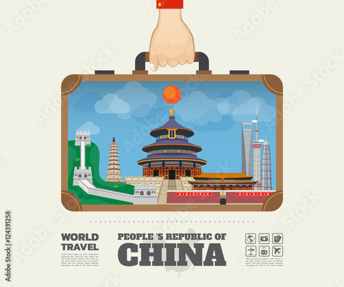 Hand carrying china Landmark Global Travel And Journey Infograph