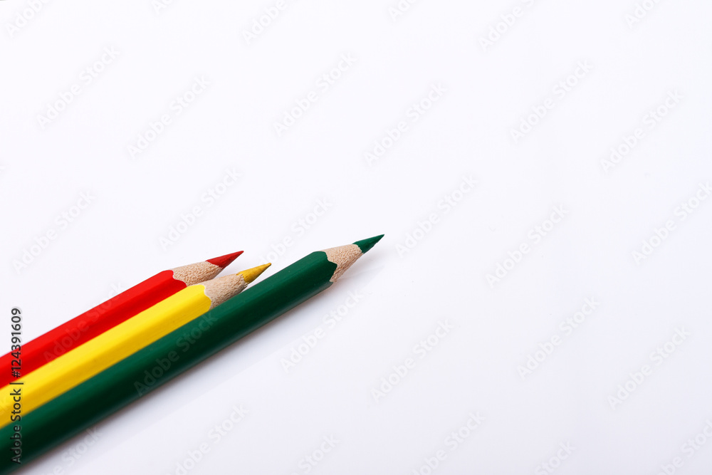 Colored pencils isolated over white background Colored pencils isolated over white background