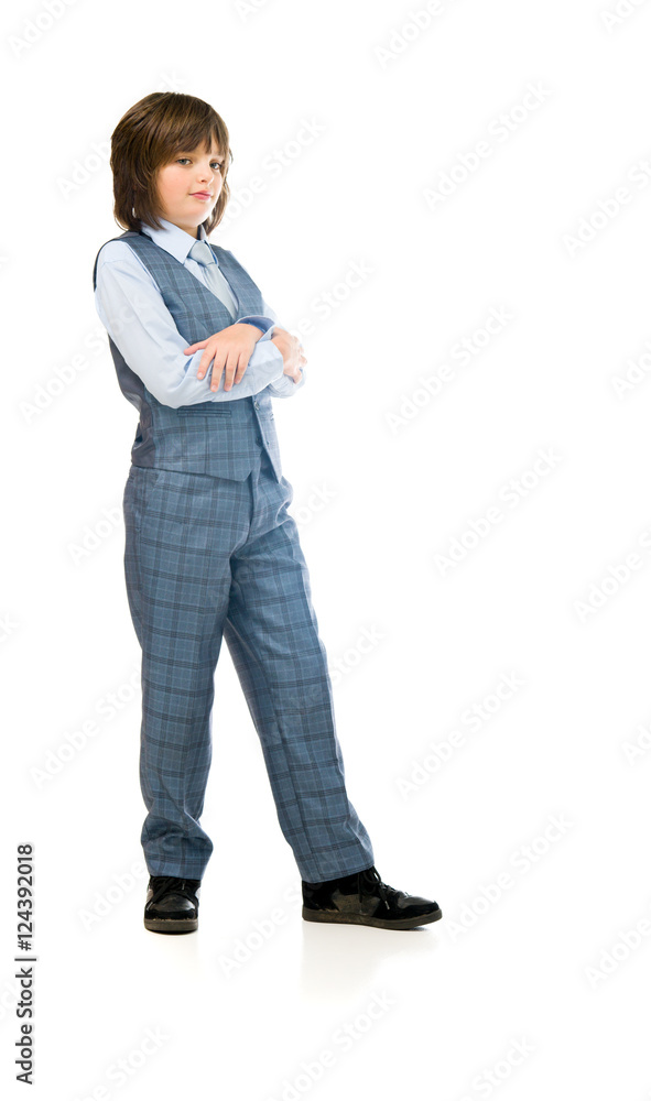 Model in studio isolated on white background full length Model in studio isolated on white background full length
