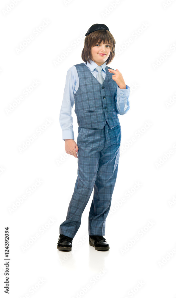 Model in studio isolated on white background full length Model in studio isolated on white background full length