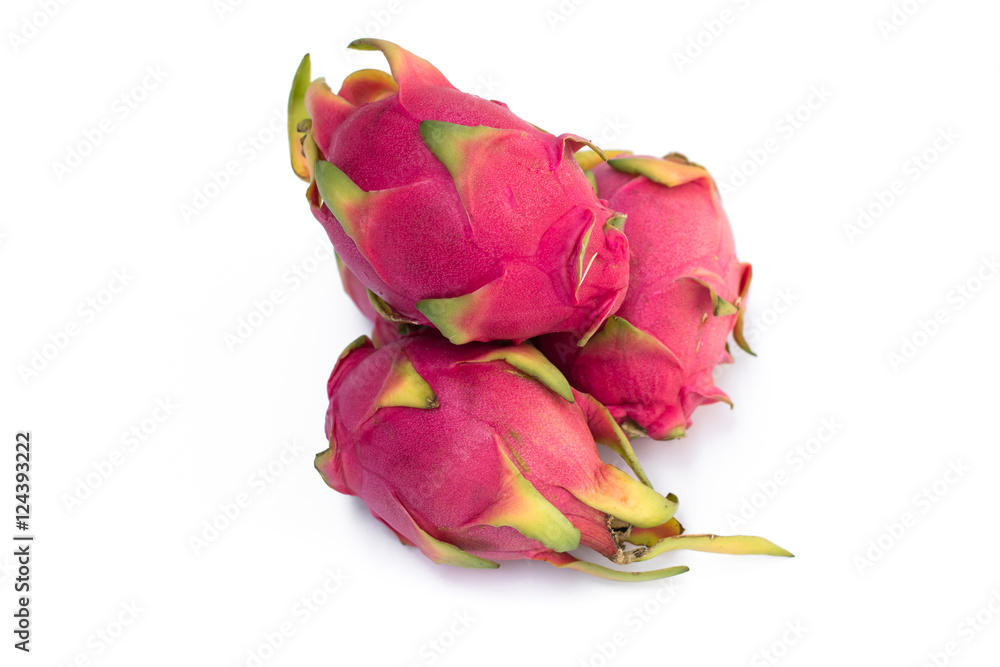 Fototapeta premium Close-up of dragon fruit on white