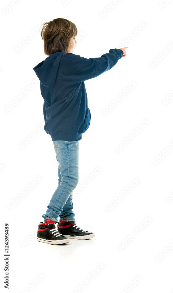 Naklejka premium Model in studio isolated on white background full length