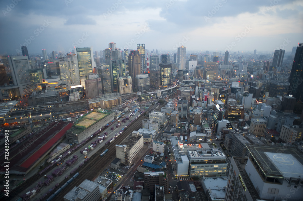 Fototapeta premium osaka from above