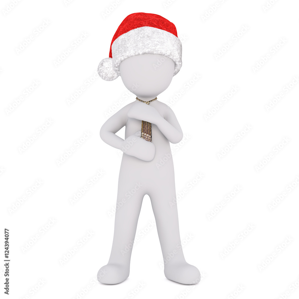 3D illustrated business man adjusts his tie 3D illustrated business man adjusts his tie