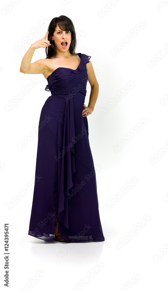 Model in studio isolated on white background full length Model in studio isolated on white background full length