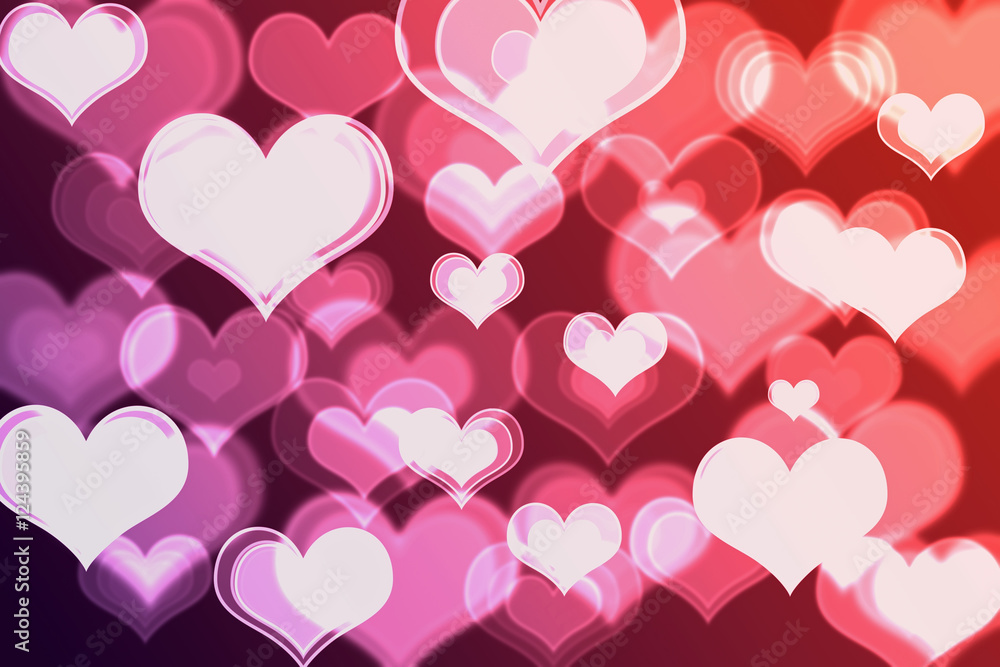 full color abstract background with heart concept.