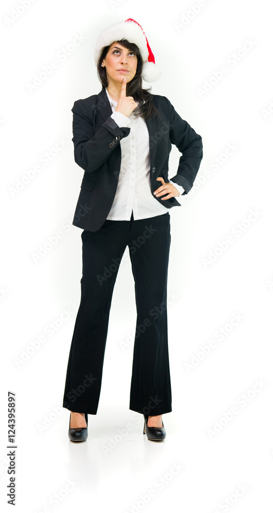 Model in studio isolated on white background full length Model in studio isolated on white background full length