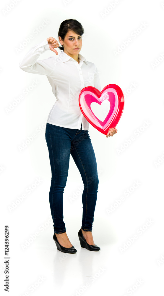 Model in studio isolated on white background full length Model in studio isolated on white background full length