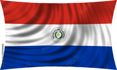 Free Download Flag of Paraguay waving isolated on white - GFXLoad