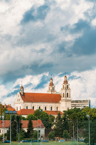 Vilnius Lithuania. Side View Of Ancient Church Of St Philip, St 