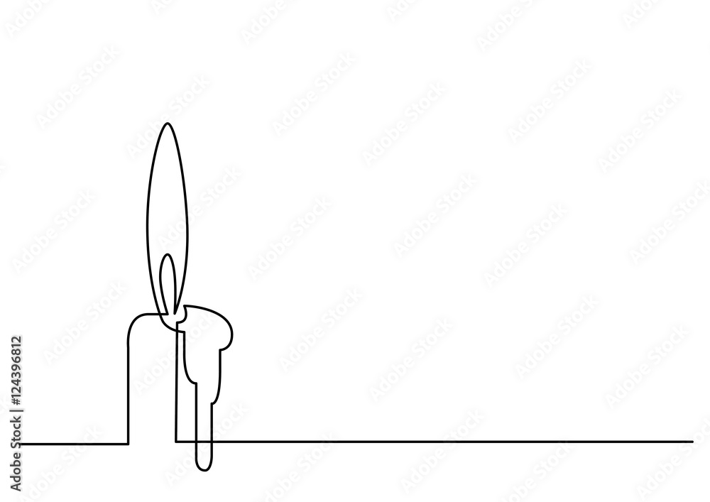 continuous line drawing of candle light continuous line drawing of candle light