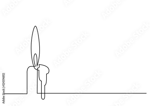 Fotografia continuous line drawing of candle light