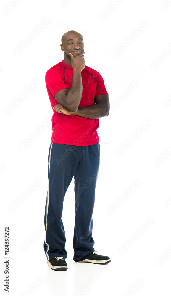 Model in studio isolated on white background full length Model in studio isolated on white background full length