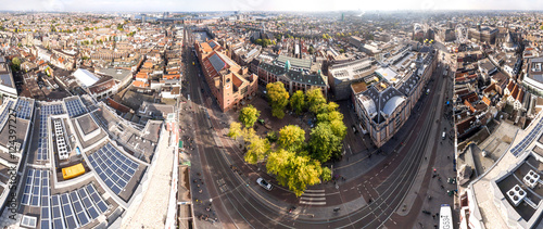 Aerial view at Amsterdam city, near exchange house photo