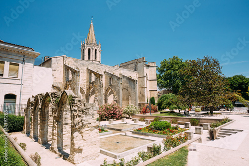 Ancient Old Christian temple St Martial in Avignon, France photo