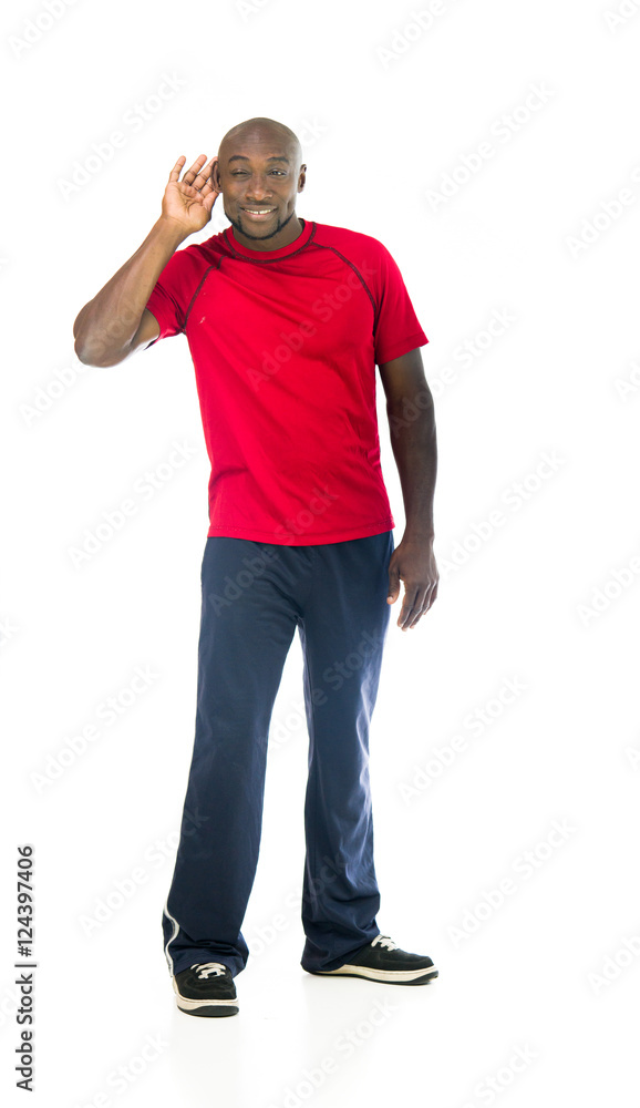 Model in studio isolated on white background full length Model in studio isolated on white background full length
