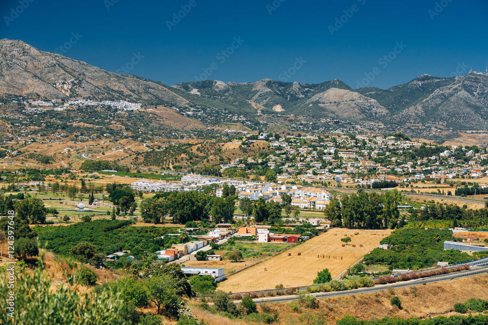 Fototapeta premium Mijas in Malaga, Andalusia, Spain. Summer Cityscape.