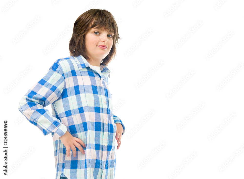 Model in studio isolated on white background medium shot Model in studio isolated on white background medium shot