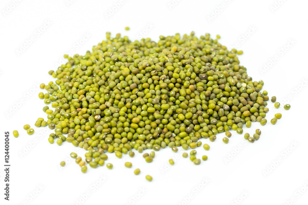 Mung beans isolated on white background Mung beans isolated on white background