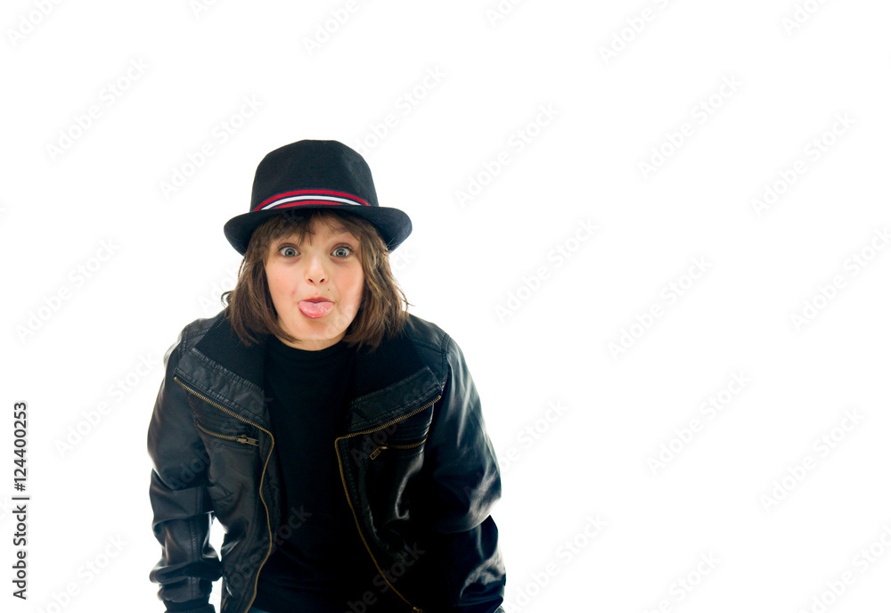 Model in studio isolated on white background medium shot Model in studio isolated on white background medium shot
