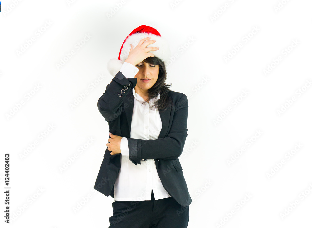 Model in studio isolated on white background medium shot Model in studio isolated on white background medium shot