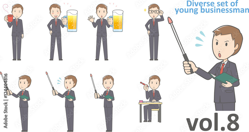 Diverse set of young businessman , EPS10 vector format vol.8 Diverse set of young businessman , EPS10 vector format vol.8