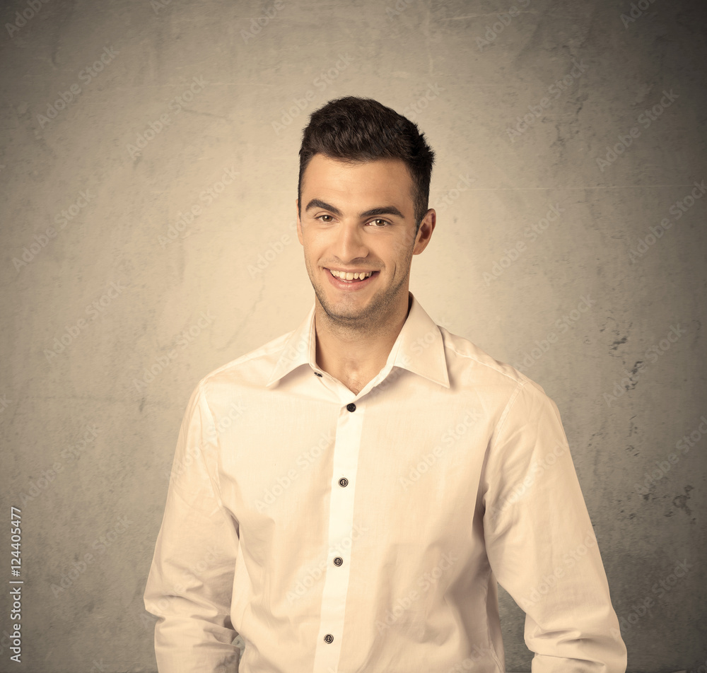 Obraz premium Sales worker making face expressions