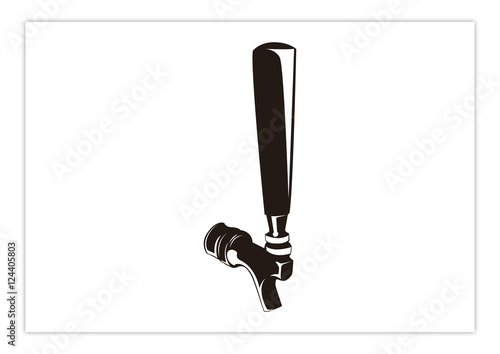Beer tap - Silhouette tap beer simple and elegant - beer, drink