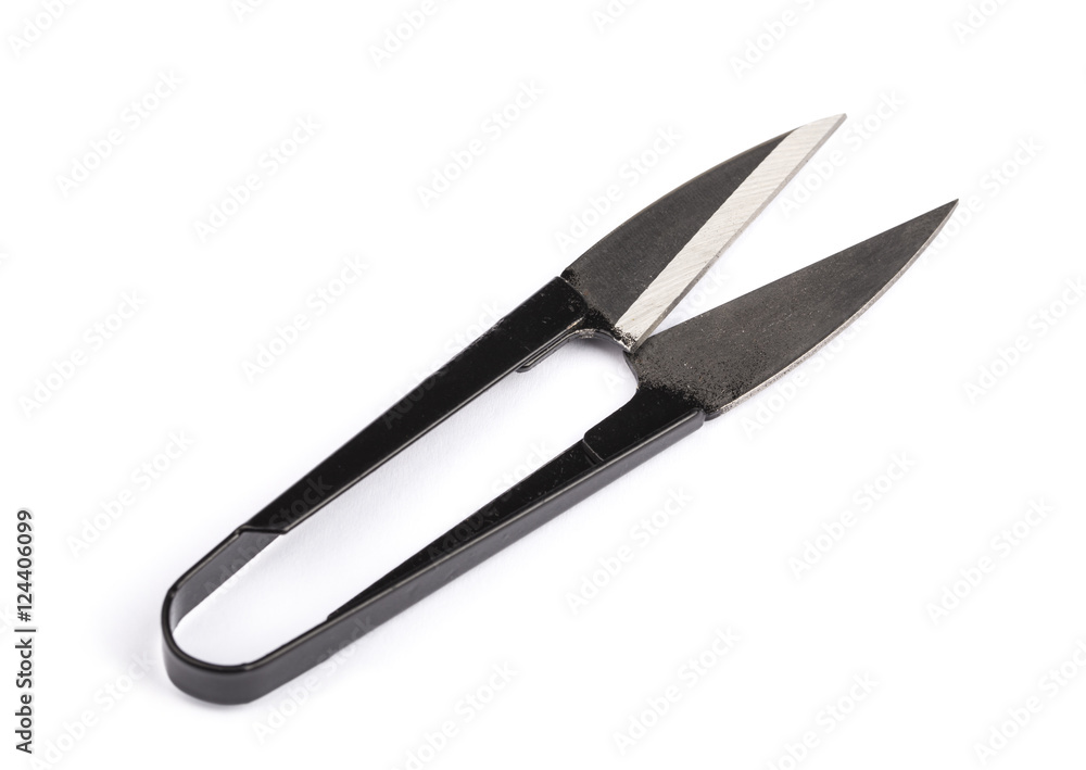 Scissors for sewing on a white background Scissors for sewing on a white background