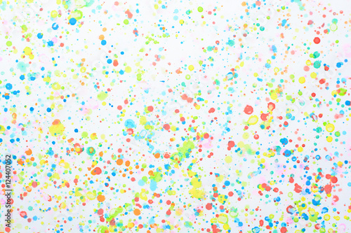 colorful splashes on a white background