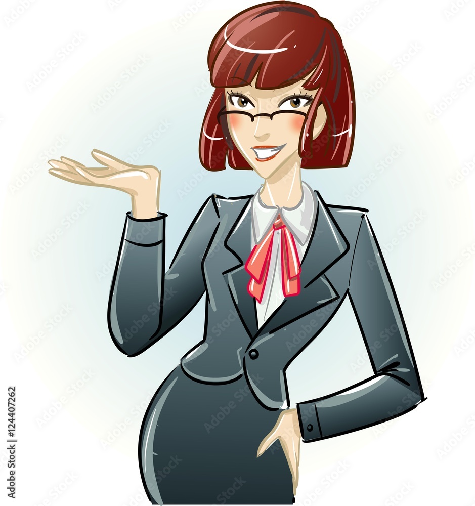 office worker consultant woman presentation pose office worker consultant woman presentation pose