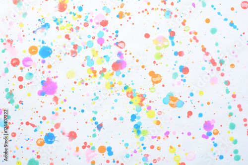 colorful splashes on a white background