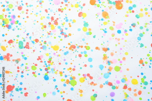 colorful splashes on a white background