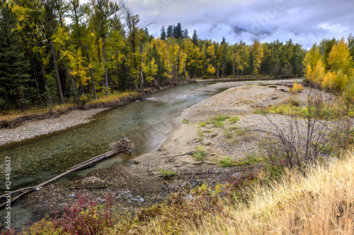 Methow River in autumn. photo