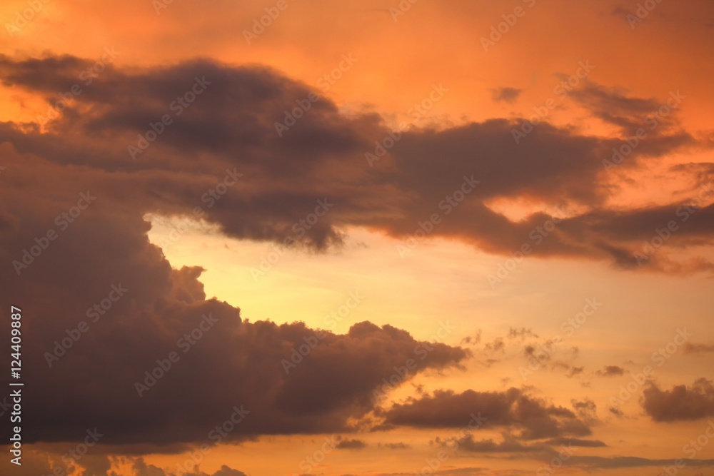 Sunset. beautiful nature Sky and Cloud 