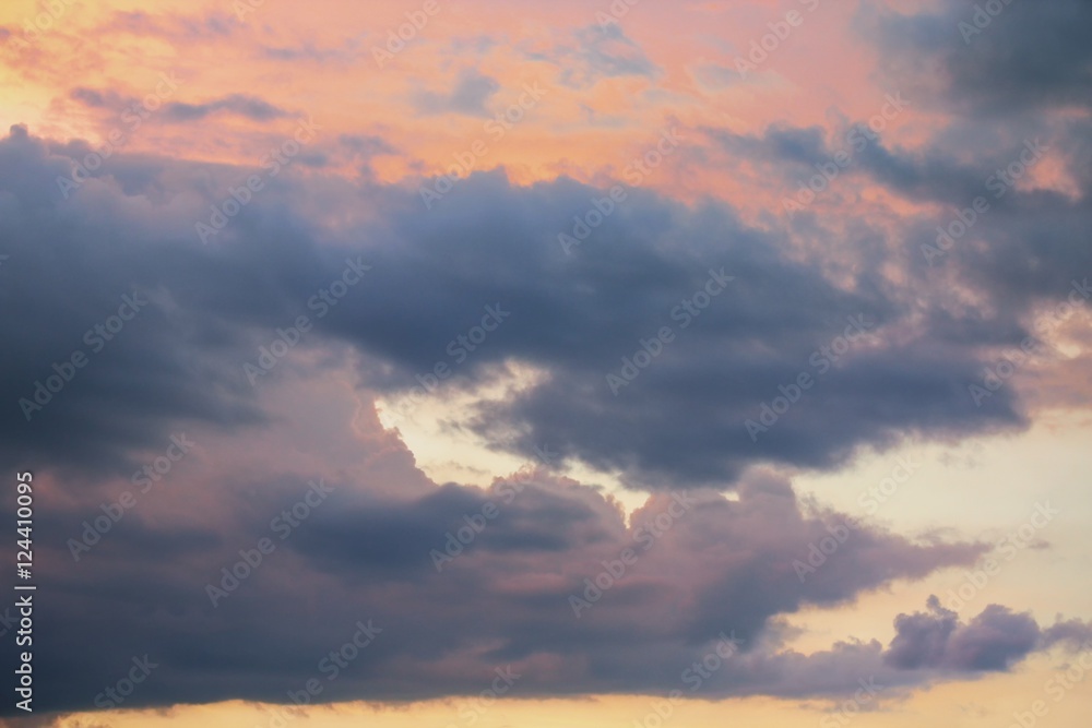 Sunrise Colorful Sky and Cloud, Beautiful nature sky soft cloud