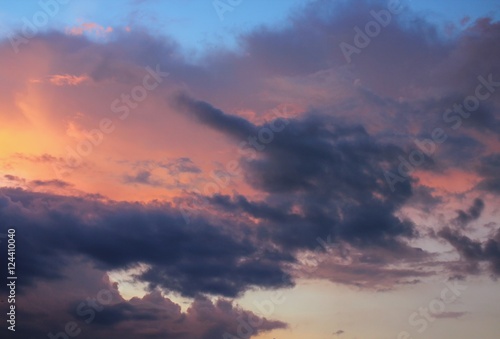 Sunrise. Colorful Sky and Cloud, Beautiful nature sky soft cloud © pramot48