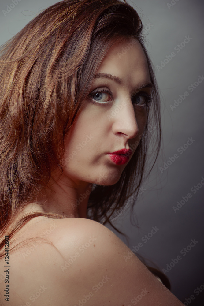 Fototapeta premium A brunet sexy girl