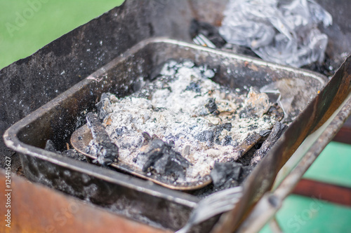 Wallpaper Mural Charcoal in local stove in countryside. Torontodigital.ca