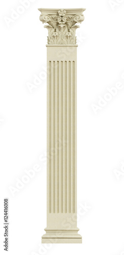 Front view of Corinthian column