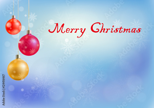 Christmas background with colorful balls